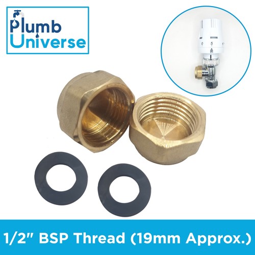Bsp brass cap blank stop - brass,