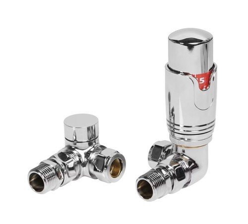 Chrome corner thermostatic trv - corner,