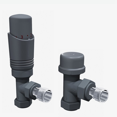 Angled anthracite thermostatic - angled,